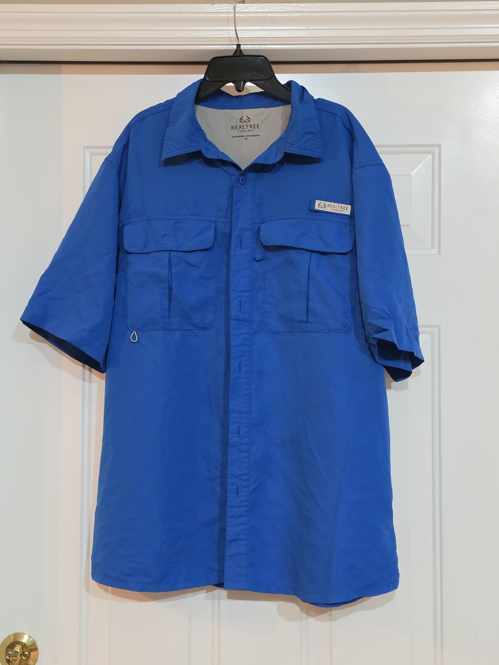 Realtree Short Sleeve Outdoor Fishing Shirt in Blue